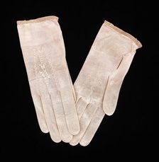 Gloves, American, 1840-60. Creator: Unknown