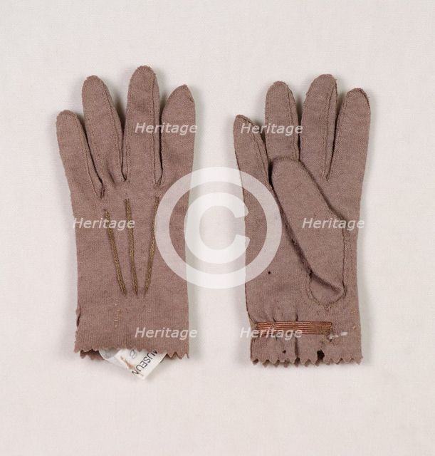 Gloves, American, third quarter 19th century. Creator: Unknown.