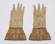 Gloves, British, 1680-1720. Creator: Unknown