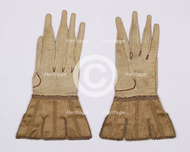 Gloves, British, 1680-1720. Creator: Unknown.