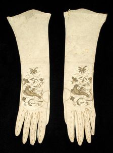 Gloves, British, early 18th century. Creator: Unknown