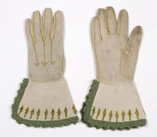 Gloves, French, second quarter 18th century. Creator: Unknown