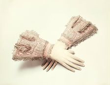Gloves said to have been worn by King Charles I, c1630. Creator: Unknown