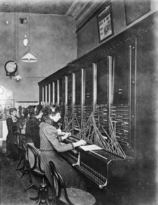 GPO telephone exchange, London, c1905. Creator: Unknown