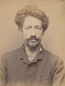 Grugeau. Alfred, Alphonse. 26 ans, né à Tours (Indre & Loire). Cordonnier. Anarchiste. 9/3..., 1894. Creator: Alphonse Bertillon