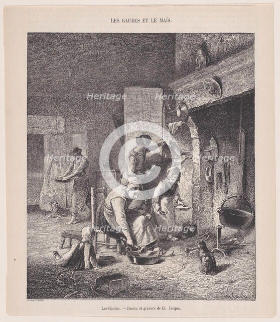 Gruel, from "Le Magasin Pittoresque", ca. 1852. Creator: Charles Emile Jacque.