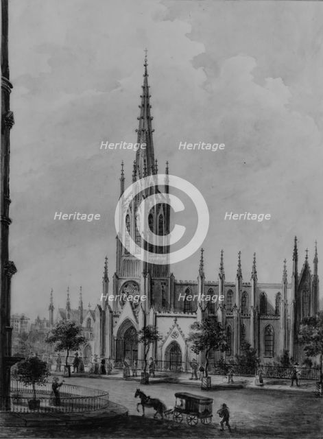 Grace Church, New York, ca. 1850. Creator: Anon.