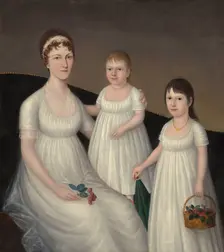 Grace Allison McCurdy (Mrs. Hugh McCurdy) and Her Daughters, Mary Jane and Letitia Grace, c1806. Creator: Joshua Johnson