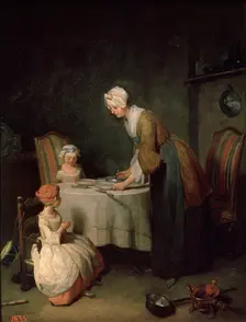 Grace Before Dinner (Le Bénédicité) 1744. Artist: Jean-Simeon Chardin
