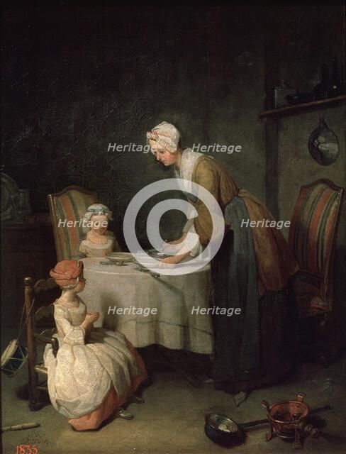 'Grace Before Dinner (Le Bénédicité)', 1744.  Artist: Jean-Simeon Chardin