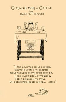 Grace for a Child 1883. Creator: Unknown