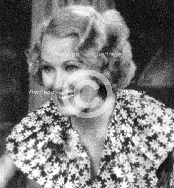 Grace Moore, American operatic soprano and Broadway and film actress, 1934-1935. Artist: Unknown