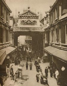 Gracechurch Street Entrance to Leadenhall Market - City Clearing House For Poultry c1935. Creator: Donald McLeish
