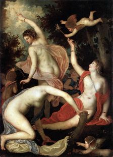 Graces and Cupid c1600-1640. Artist: Padovanino