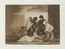 Gracias á la almorta.; Los Desastres de la Guerra, Madrid 1863. Creator: Francisco Goya