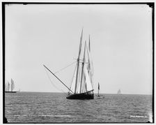 Gracie and Volunteer foul, 1891 Aug 7. Creator: Unknown