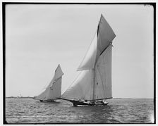 Gracie and Barbara, Goelet Cup Race, 1891 Aug 7. Creator: Unknown