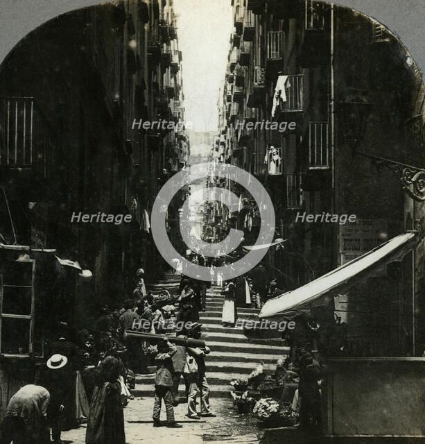 Gradoni di Chiaia, Naples, Italy.Artist: The Fine Art Photographers Co