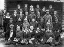 Graduation of a nine-year old school with a peduncle, 1880. Creator: GP Putintsev