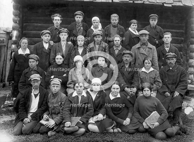 Graduation of a nine-year old school with a peduncle, 1880. Creator: GP Putintsev.