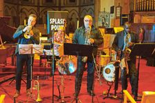 Graeme Flowers, Simon Thorpe, Greg Heath and Jason Yarde, Eastbourne Jazz Festival, 30 Sep 2018. Creator: Brian O'Connor