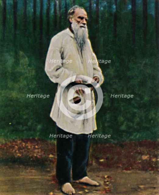 'Graf Tolstoi 1828-1910. - Gemälde von Pri', 1934. Creator: Unknown.