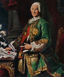 Graf von Brühl 1700-1763. - Stich nach dem Gemälde von Silvestre 1934. Creator: Unknown