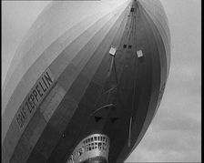 Graf Zeppelin flying overhead, 1929. Creator: British Pathe Ltd