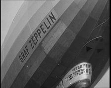 Graf Zeppelin flying overhead, 1929. Creator: British Pathe Ltd