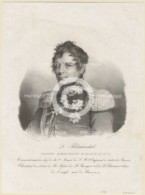 Graf Ivan Ivanovich Diebitsch-Zabalkansky, 1829. Artist: Anonymous  