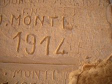 Graffiti, Amphitheatre of El Jem, Tunisia, 2009. Creator: Amanda Waite