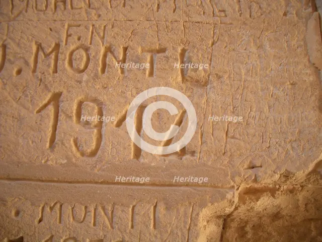 Graffiti, Amphitheatre of El Jem, Tunisia, 2009. Creator: Amanda Waite.