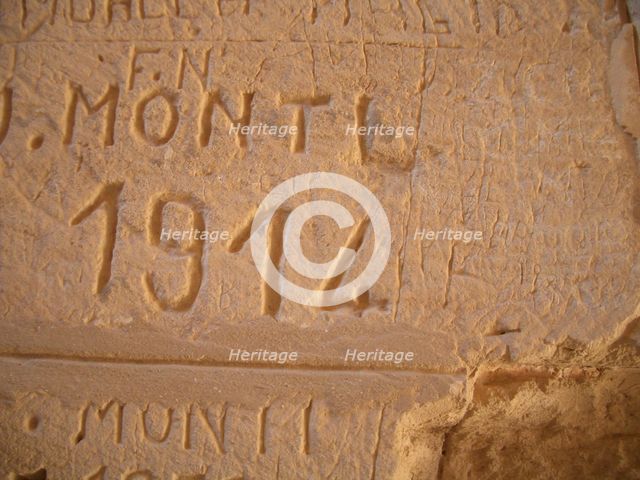 Graffiti, Amphitheatre of El Jem, Tunisia, 2009. Creator: Amanda Waite.