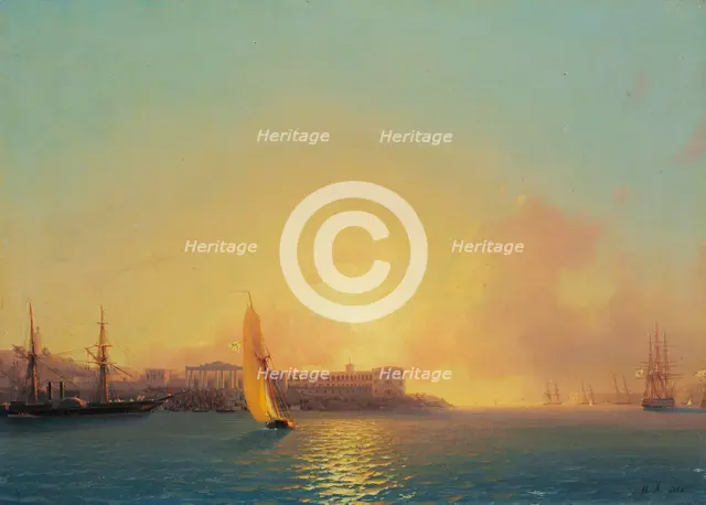 Grafskaya Wharf, Sevastopol, 1852.
