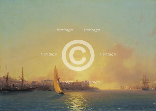 Grafskaya Wharf, Sevastopol, 1852.