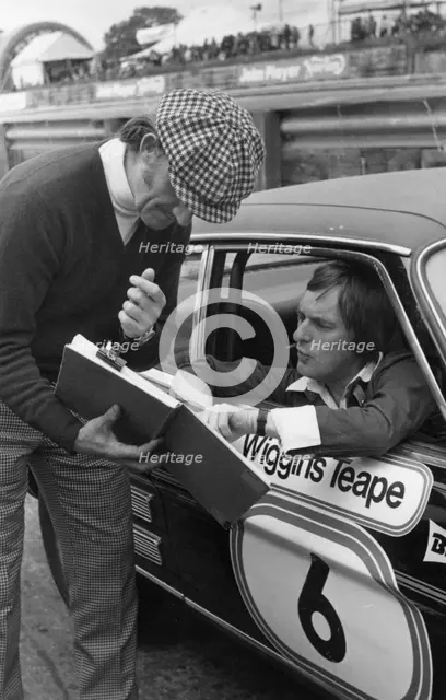 Graham Hill and Bernie Ecclestone, (c1960s?). Artist: Unknown