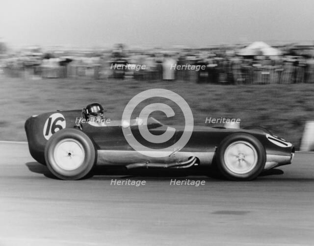 Graham Hill in a Lotus Climax, Aintree 200, Liverpool, 18 April 1959. Artist: Maxwell Boyd