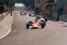Graham Hill's Lotus leading John Surtees Honda, Monaco Grand Prix, 1968