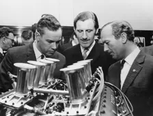 Graham Hill with Colin Chapman, c1967-c1970
