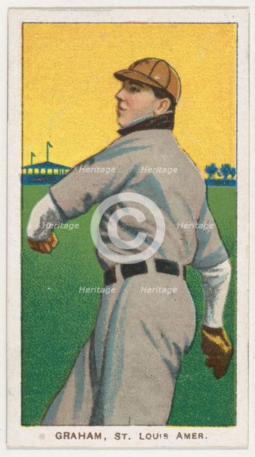 Graham, St. Louis, American League, from the White Border series (T206) for the America..., 1909-11. Creator: American Tobacco Company.