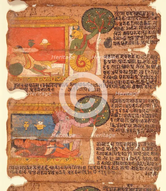 Grahas (Seizers), Six Folios From a Book of Charms, 16th century. Creator: Unknown.