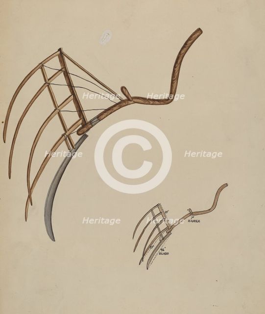 Grain Cradle, c. 1936. Creator: Roberta Elvis.
