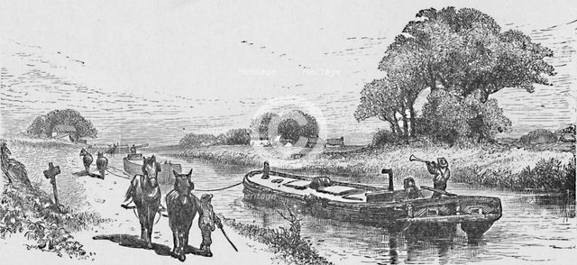 'Grain-Boat on the Erie Canal', 1883. Artist: Unknown.