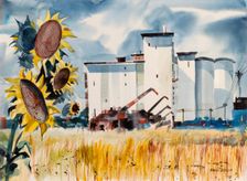 Grain Elevator, Kansas, n.d. Creator: Robert Johnson