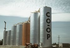 Grain elevators, Caldwell, Idaho, 1941. Creator: Russell Lee