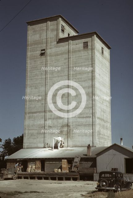 Grain elevators, Caldwell, Idaho, 1941. Creator: Russell Lee.