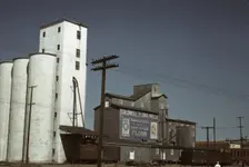 Grain elevators, Caldwell, Idaho, 1941. Creator: Russell Lee