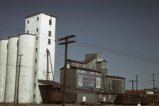 Grain elevators, Caldwell, Idaho, 1941. Creator: Russell Lee