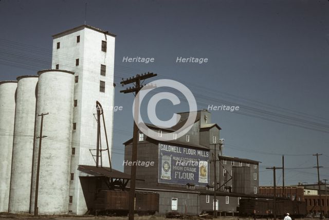 Grain elevators, Caldwell, Idaho, 1941. Creator: Russell Lee.