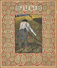 Grain mowing. Monthly newsletter: July. Creator: Krenek, Carl (1880-1949)